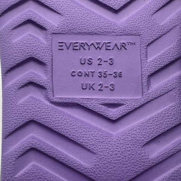 Purple Kids Slip-On Clogs With Adjustable Strap & Ventilation Holes US 2-3 - Picture 6 of 6